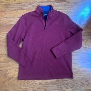 Size medium maroon men’s quarter zip sweater